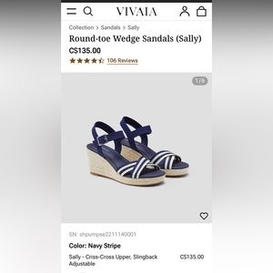 Round-toe Wedge Sandals